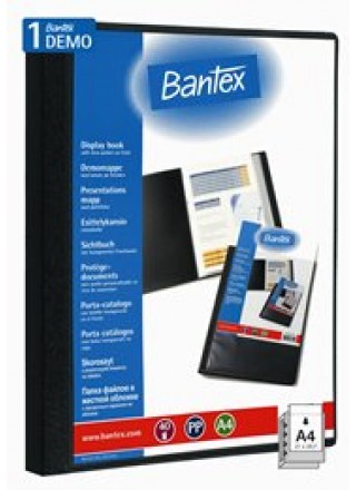Esitluskaaned Bantex 40-taskut, must, esitaskuga